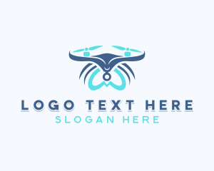 Quadcopter - Aerial Tech Surveillance Drone logo design