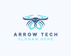 Aerial Tech Surveillance Drone logo design