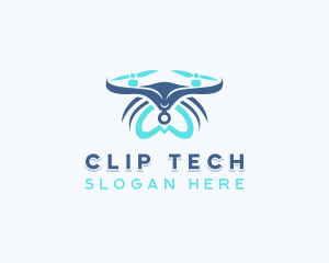 Aerial Tech Surveillance Drone logo design