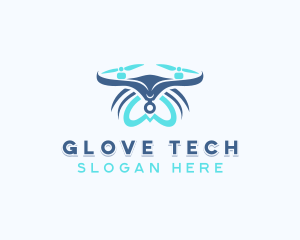 Aerial Tech Surveillance Drone logo design