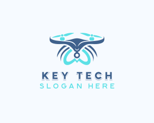 Aerial Tech Surveillance Drone logo design