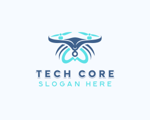 Aerial Tech Surveillance Drone logo design