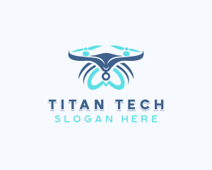 Aerial Tech Surveillance Drone logo design