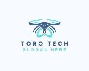 Aerial Tech Surveillance Drone logo design