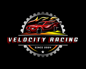 Gear Car Racing logo design