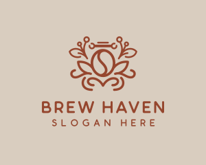 Brown Coffee Plant  logo design