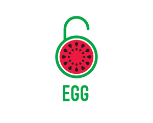 Grocer - Watermelon Fruit Lock logo design