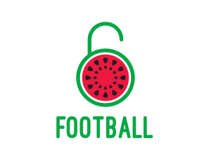 Organic - Watermelon Fruit Lock logo design