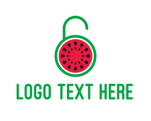 Watermelon Fruit Lock  Logo