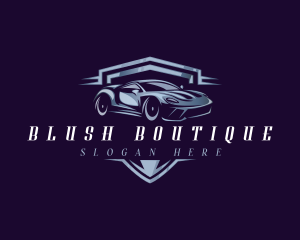 Racing Car Auto Detailing logo design