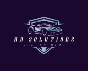 Racing Car Auto Detailing logo design