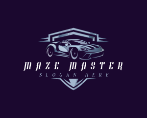 Racing Car Auto Detailing logo design