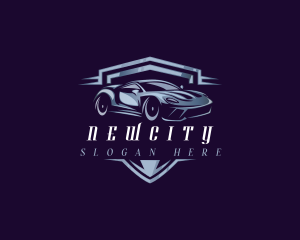 Racing Car Auto Detailing logo design