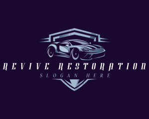 Restoration - Racing Car Auto Detailing logo design