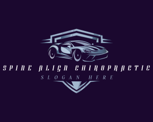 Racing Car Auto Detailing logo design