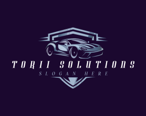 Racing Car Auto Detailing logo design