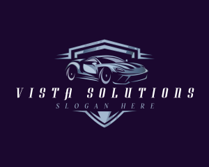 Racing Car Auto Detailing logo design