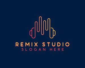 Headset Record Studio logo design