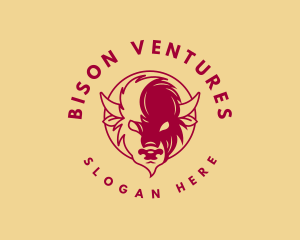 Bull Bison Animal logo design