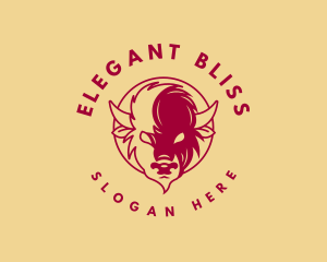 Gym - Bull Bison Animal logo design