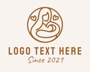 Minimalist - Maternity Woman Love logo design