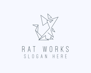 Minimalist Mice Rodent logo design