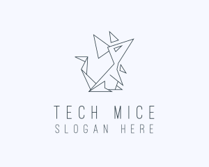 Minimalist Mice Rodent logo design