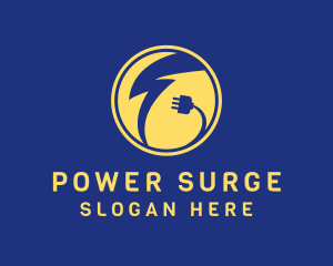 Electrical Plug Charging logo design