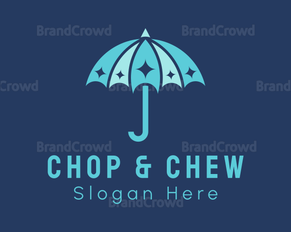 Blue Sparkle Umbrella Logo