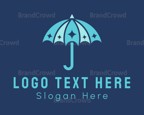 Blue Sparkle Umbrella Logo