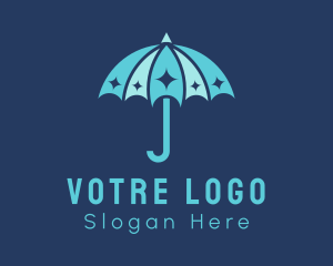 Blue Sparkle Umbrella  Logo