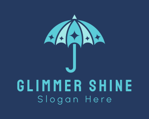 Sparkle - Blue Sparkle Umbrella logo design