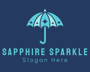 Blue Sparkle Umbrella  logo design