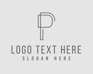 Lettermark - Modern Minimalist Monoline logo design
