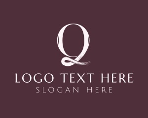 Creations - Art Brush Stroke Letter Q logo design