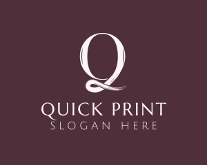 Art Brush Stroke Letter Q logo design