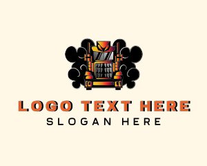 Truck - Trailer Truck Logistics logo design