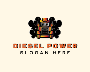 Diesel - Trailer Truck Logistics logo design