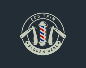 Barbershop Razor Grooming logo design