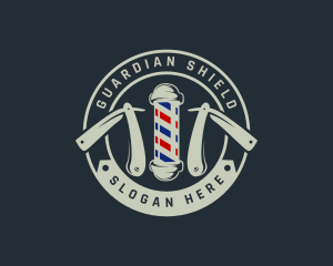 Masculine - Barbershop Razor Grooming logo design