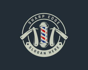 Barbershop Razor Grooming logo design