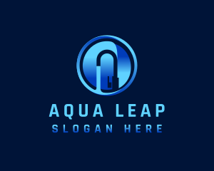 Water Faucet Plumbing logo design