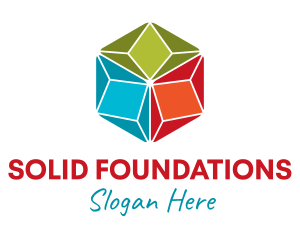 Charity Organization Cube Logo