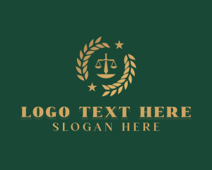 Courthouse - Law Scale Paralegal logo design