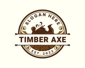 Lumberjack Woodwork Carpentry logo design