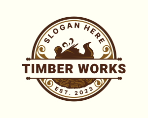 Lumberjack Woodwork Carpentry logo design