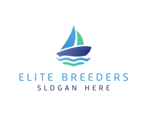 Sea Sailing Boat logo design