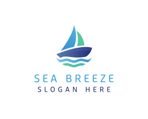 Boat - Sea Sailing Boat logo design