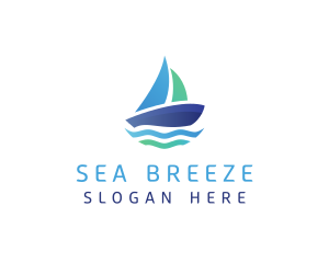 Sailing - Sea Sailing Boat logo design