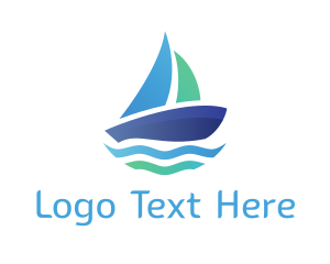 Sea - Sea Sailing Boat logo design